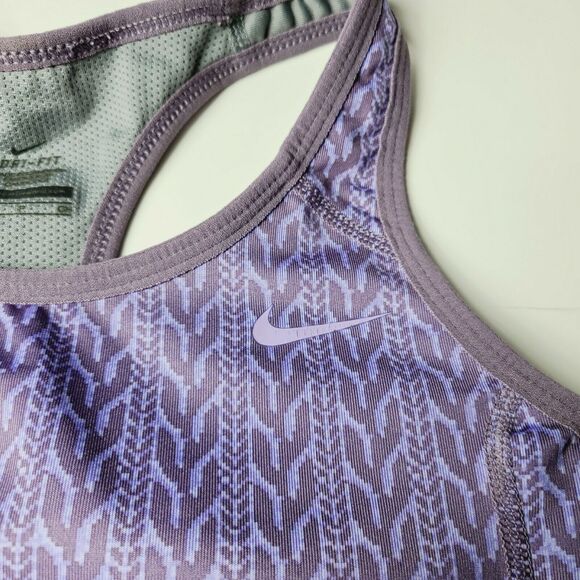 Women's NIKE DRI-FIT Size Small Athletic Top Shirt Padded Sports Bra Racerback - Picture 4 of 9